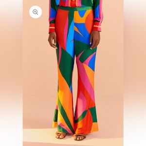 FARM RIO Colorful Leaves Lenzing™ Ecovero™ Viscose Pants - small